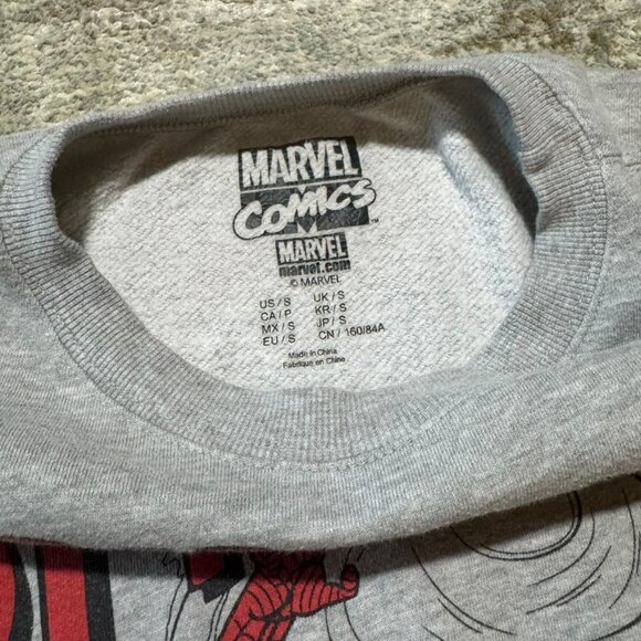 Marvel Comics Spider-Man Crewneck Sweatshirt Gray Size Small – Graphic Pullover - Picture 2 of 3